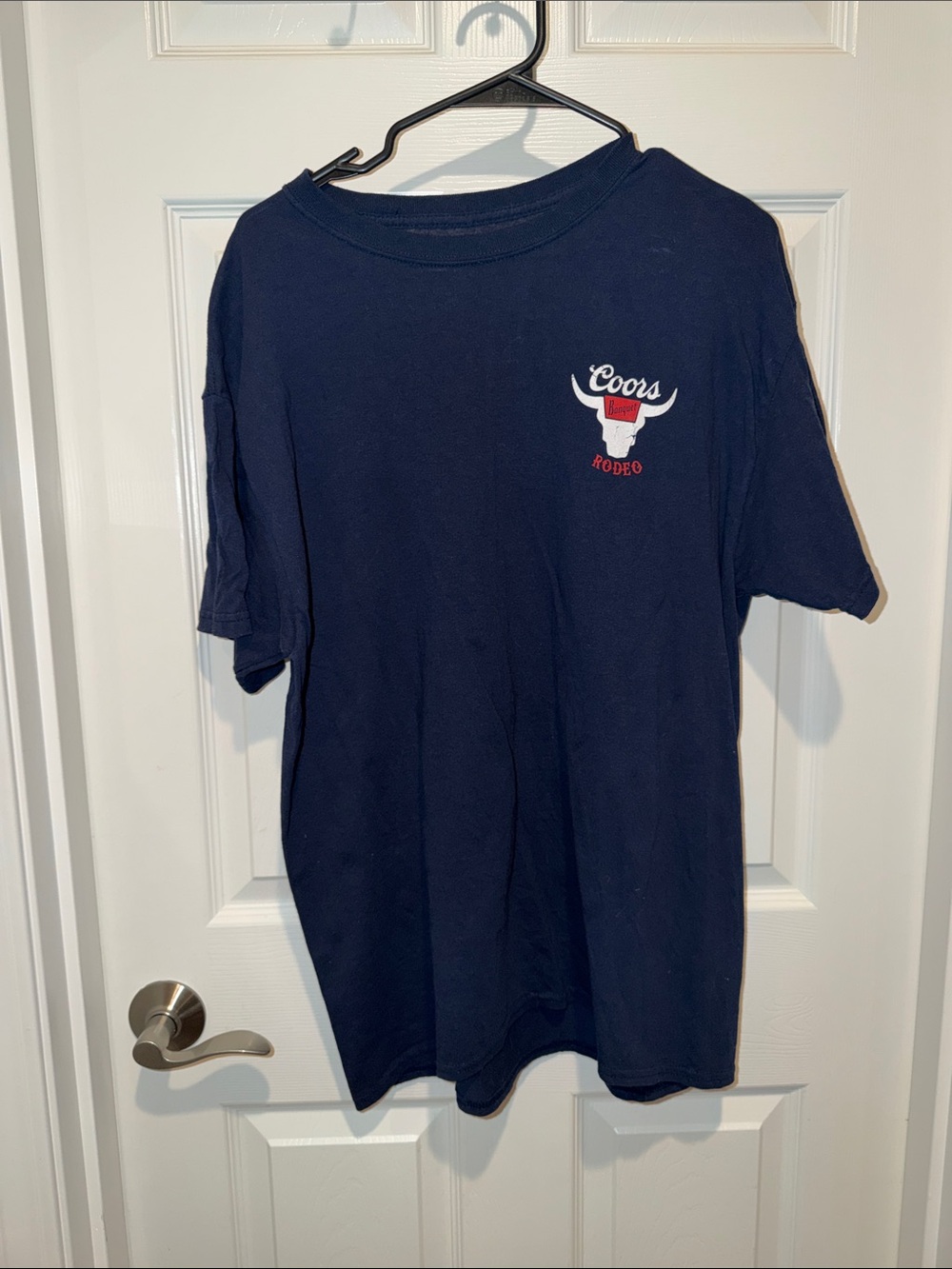 Coors Navy Short-Sleeve Men's T-Shirt with Rodeo Logo